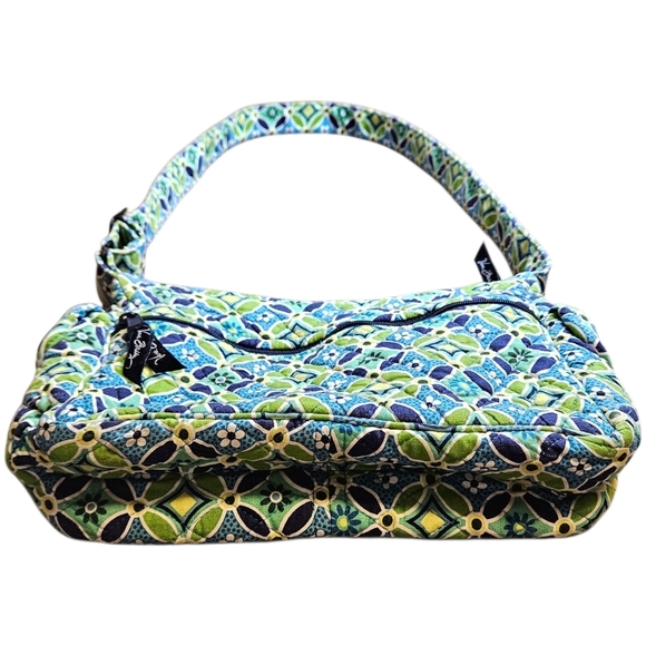 Vera Bradley Daisy Daisy Green Blue Quilted Shoulder Bag Cottagecore Grandma Y2K - Picture 11 of 12